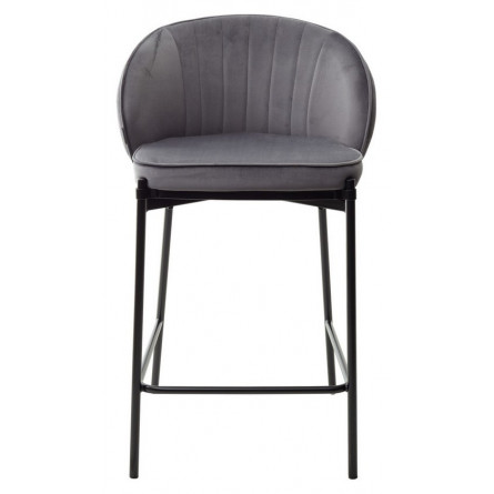 Полубарный стул WENDY BLUVEL-14 GREY (H65), велюр М-City