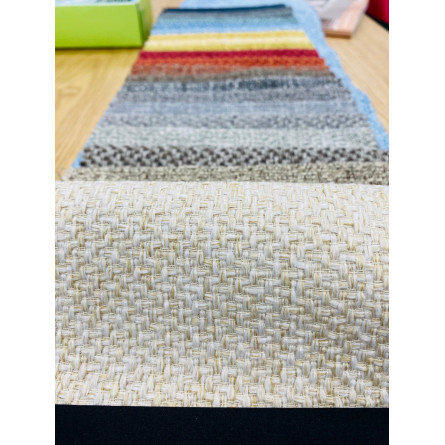 Стул CHILLI SQUARE TRF-11 светло-бежевый, ткань/ белый каркас М-City