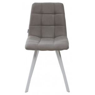 Стул CHILLI SQUARE UF860-08B серый, ткань / белый каркас М-City