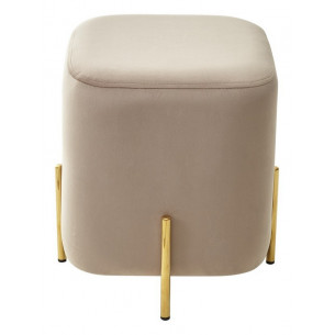 Пуф для гостиной ARES BLUVEL-40 BEIGE / GOLD М-City