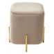 Пуф для гостиной ARES BLUVEL-40 BEIGE / GOLD М-City Пуф для гостиной ARES BLUVEL-40 BEIGE / GOLD М-City