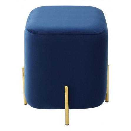 Пуф для гостиной ARES BLUVEL-86 NAVY BLUE / GOLD М-City