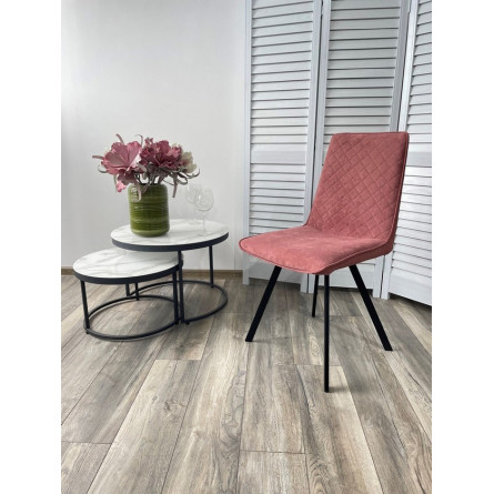 Стул PAINT, цвет B36 Розовый, велюр / черный каркас М-City