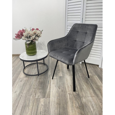 Стул MAVERICK BLUVEL-14 GREY/ черный каркас, поворот.360 град. М-City