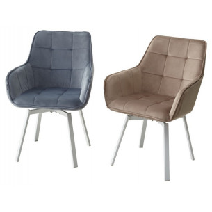 Стул MAVERICK BLUVEL-40 BEIGE/ белый каркас, поворот.360 град. М-City
