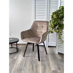 Стул MAVERICK BLUVEL-40 BEIGE/ черный каркас, поворот.360 град. М-City