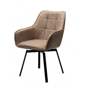 Стул MAVERICK HK007-04 Латте, искусственная замша / черный каркас, поворот.360 град. М-City