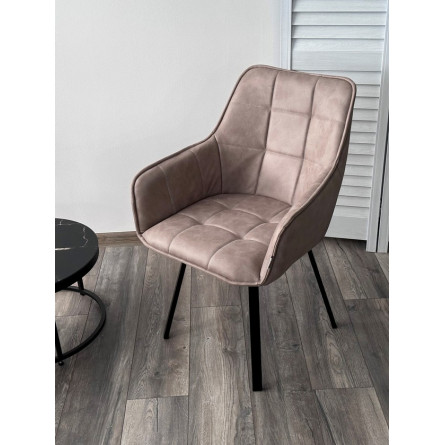 Стул MAVERICK HK007-04 Латте, искусственная замша / черный каркас, поворот.360 град. М-City