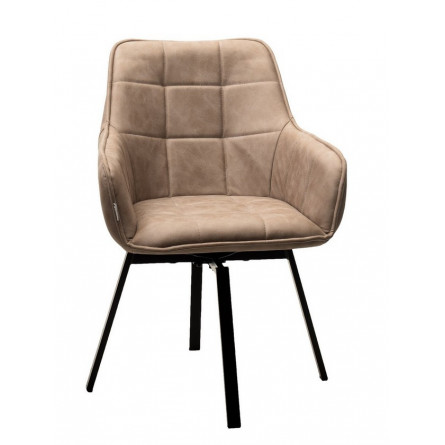 Стул MAVERICK HK007-04 Латте, искусственная замша / черный каркас, поворот.360 град. М-City