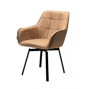 Стул MAVERICK HK007-05 Светло-коричневый, искусст. замша / черный каркас, поворот.360 град. М-City