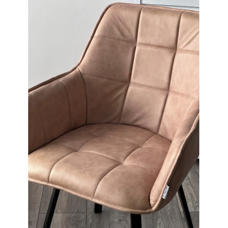 Стул MAVERICK HK007-05 Светло-коричневый, искусст. замша / черный каркас, поворот.360 град. М-City