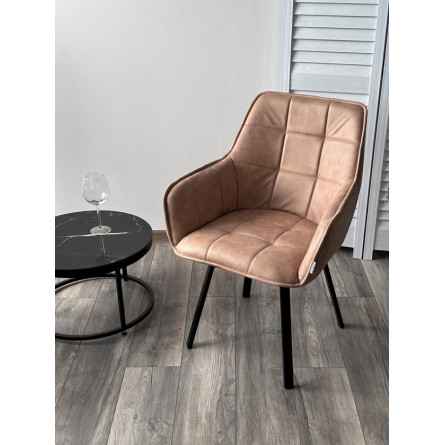 Стул MAVERICK HK007-05 Светло-коричневый, искусст. замша / черный каркас, поворот.360 град. М-City