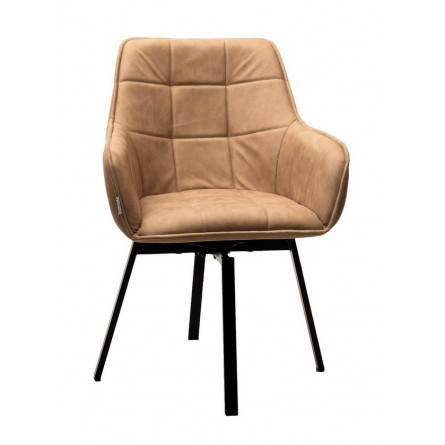 Стул MAVERICK HK007-05 Светло-коричневый, искусст. замша / черный каркас, поворот.360 град. М-City