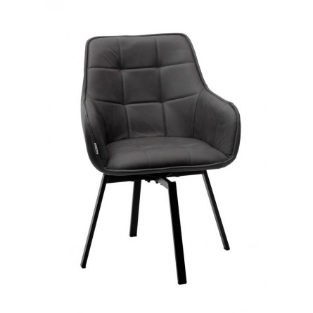 Стул MAVERICK HK007-10 Темно-серый, искусственная замша / черный каркас, поворот.360 град. М-City