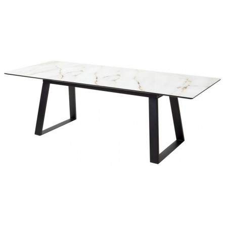 Стол Франк 180 АУРУМ, стекло / ЧЕРНЫЙ М-City