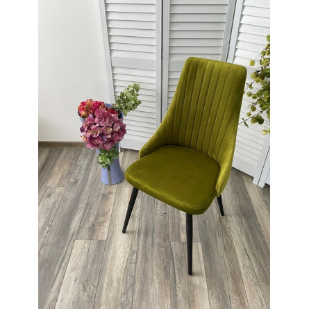 Стул Руссо Riviera 36 Олива, велюр / черный каркас M-City