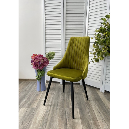 Стул Руссо Riviera 36 Олива, велюр / черный каркас M-City