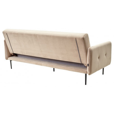 Диван-кровать МОНАКО бежевый 5, велюр, трехместный, прямой, клик-кляк