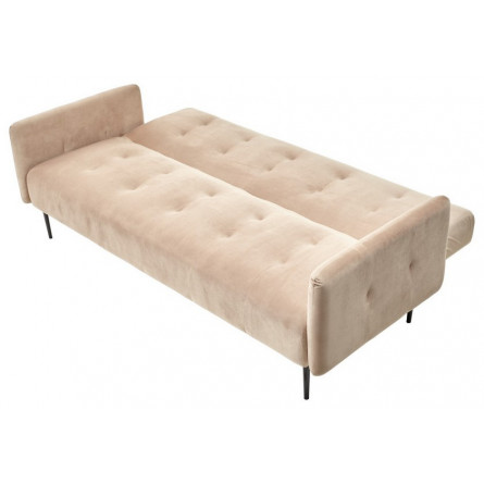 Диван-кровать МОНАКО бежевый 5, велюр, трехместный, прямой, клик-кляк