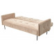 Диван-кровать МОНАКО бежевый 5, велюр, трехместный, прямой, клик-кляк