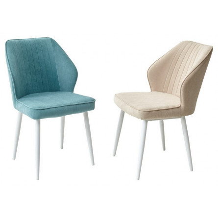 Стул VENA, цвет B15 Мята, велюр / белый каркас М-City