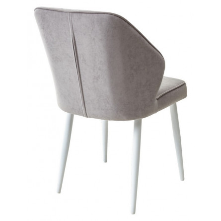Стул VENA, цвет B22 Серый, велюр / белый каркас М-City