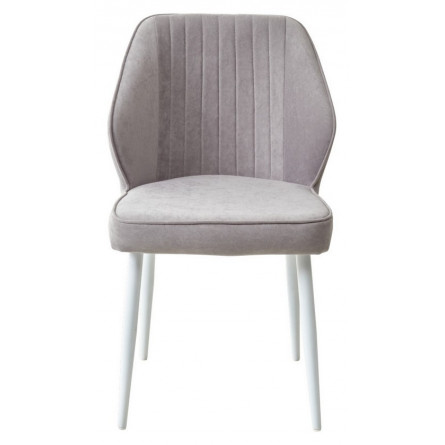 Стул VENA, цвет B22 Серый, велюр / белый каркас М-City