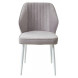 Стул VENA, цвет B22 Серый, велюр / белый каркас М-City Стул VENA, цвет B22 Серый, велюр / белый каркас М-City