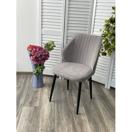 Стул VENA, цвет B22 Серый, велюр / черный каркас М-City