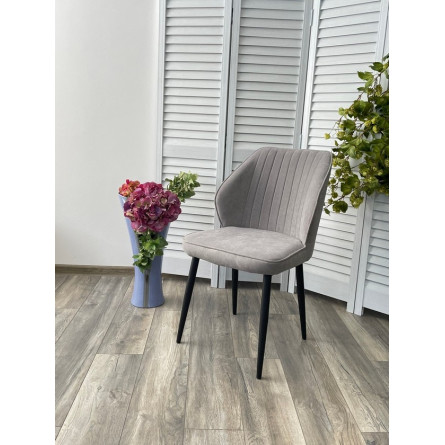 Стул VENA, цвет B22 Серый, велюр / черный каркас М-City