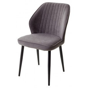 Стул VENA, цвет B28 Темно-серый, велюр / черный каркас М-City