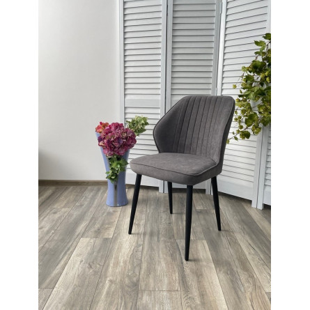 Стул VENA, цвет B28 Темно-серый, велюр / черный каркас М-City