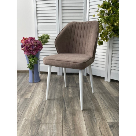 Стул VENA, цвет B5 Капучино, велюр / белый каркас М-City