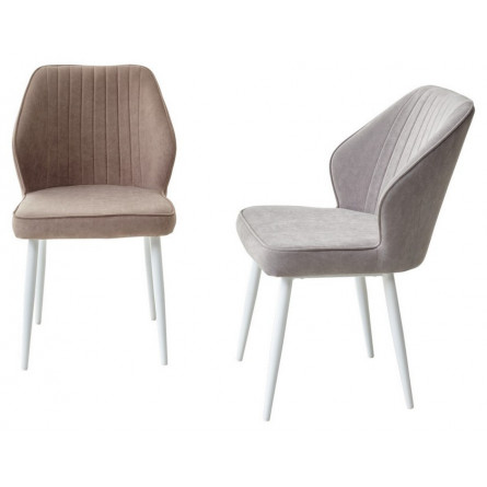 Стул VENA, цвет B5 Капучино, велюр / белый каркас М-City