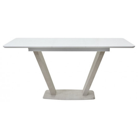 Стол Прага 120 Белый, стекло / Камень светлый, М-City