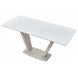 Стол Прага 120 Белый, стекло / Камень светлый, М-City Стол Прага 120 Белый, стекло / Камень светлый, М-City