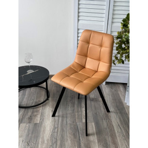 Стул CHILLI-Q SQUARE Oracul 542 Темно-желтый, экокожа PU / черный каркас, М-City
