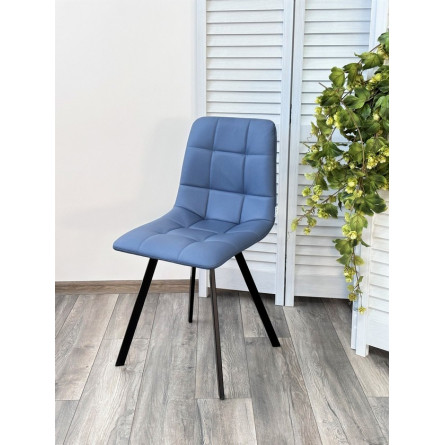 Стул CHILLI-Q SQUARE Oracul 795 Синий, экокожа PU / черный каркас, М-City