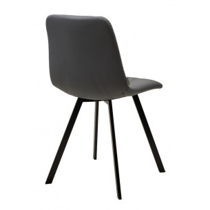 Стул CHILLI-Q SQUARE Oracul 965 Серый, экокожа PU / черный каркас, М-City