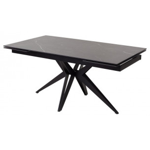 Стол FORIO 160 MATT BLACK MARBLE SINTERED STONE/ BLACK М-City