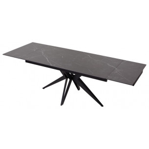 Стол FORIO 160 MATT BLACK MARBLE SINTERED STONE/ BLACK М-City