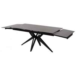 Стол FORIO 160 MATT BLACK MARBLE SINTERED STONE/ BLACK М-City
