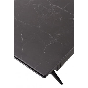 Стол FORIO 160 MATT BLACK MARBLE SINTERED STONE/ BLACK М-City