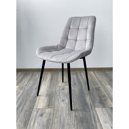 Стул ХОФМАН, цвет светло-серый H09, велюр / черный каркас 4 шт./1 к М-City