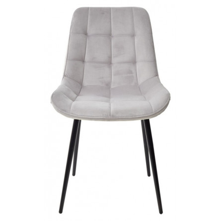 Стул ХОФМАН, цвет светло-серый H09, велюр / черный каркас 4 шт./1 к М-City