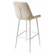 Барный стул ХОФМАН, цвет H-06 Бежевый, велюр / белый каркас М-City Барный стул ХОФМАН, цвет H-06 Бежевый, велюр / белый каркас М-City