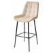 Барный стул ХОФМАН, цвет H-06 Бежевый, велюр / черный каркас М-City