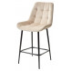 Полубарный стул ХОФМАН, цвет H-06 Бежевый, велюр / черный каркас H63cm М-City
