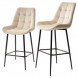 Полубарный стул ХОФМАН, цвет H-06 Бежевый, велюр / черный каркас H63cm М-City Полубарный стул ХОФМАН, цвет H-06 Бежевый, велюр / черный каркас H63cm М-City