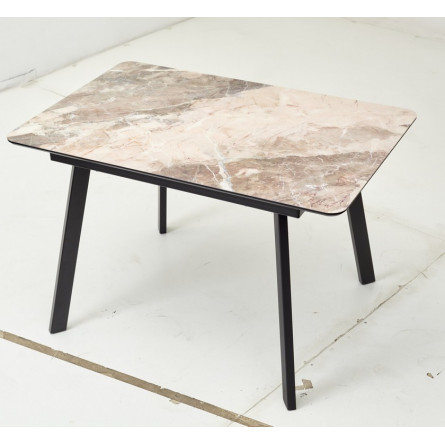 Стол АРУБА 120 нераздвижной КАТАЛОНИЯ, стекло/ ЧЕРНЫЙ каркас М-City